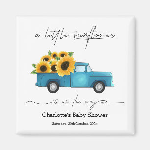 Aimant Une petite Baby Shower de tournesol est en route