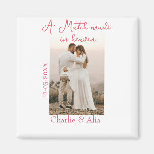 Aimant Une photo de mariage faite au ciel nom rose sim