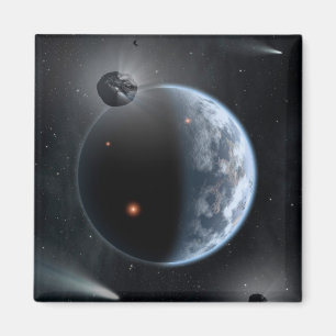 Aimant Une Planète Comme La Terre Avec Des Océans Qui Rev