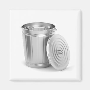 Aimant Une poubelle métallique vide