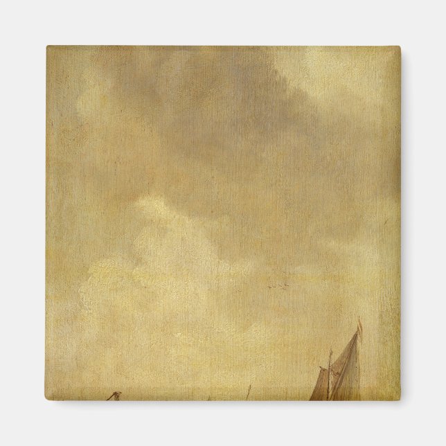 Aimant Une scène de rivière, avec des pêcheurs sur un fil (Devant)