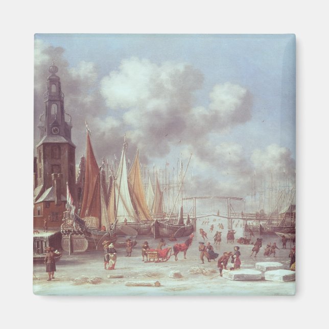 Aimant Une scène d'hiver à Amsterdam (Devant)