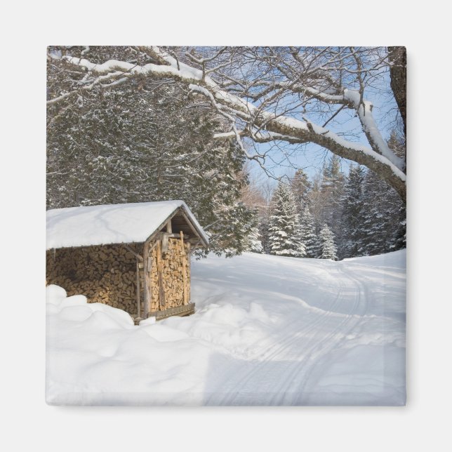Aimant Une scène enneigée au Little Lyford Pond de l'AMC (Devant)