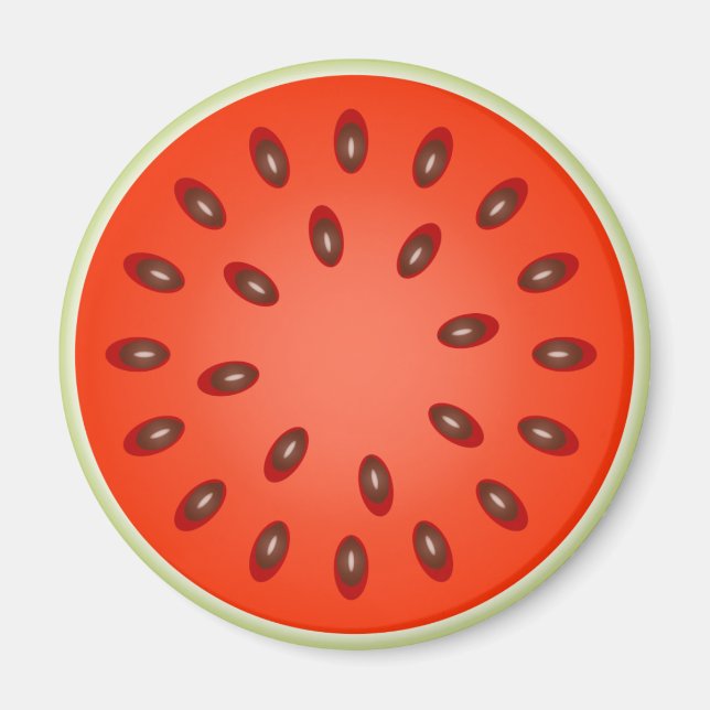 Aimant Une tranche de pastèque rouge (Devant)