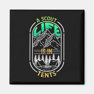 Aimant Une vie de scout est dans les tentes - Camping Ran