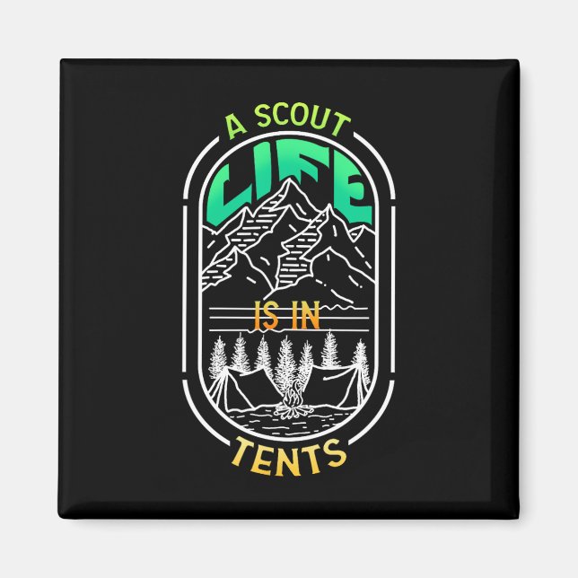 Aimant Une vie de scout est dans les tentes - Camping Ran (Devant)