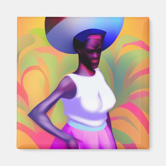 Aimant Une Vielle Africaine Portant Un Vase Sur La Tête (Devant)