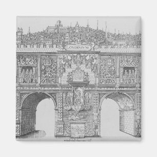 Aimant Une voûte triomphale, gravée par William Kip, 16
