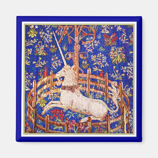 Aimant Unicorn Art - "La licorne en captivité" (Devant)