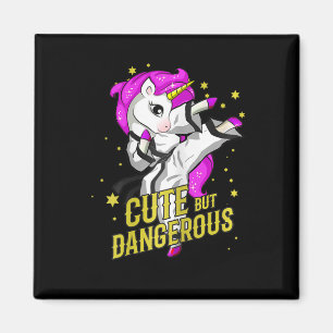 Aimant Unicorn Martial Arts Girl Cadeau