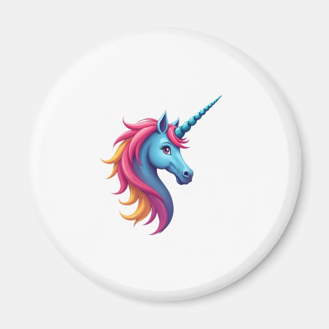 Aimant Unicorn on Snowboard - Funny Ski and Wintersports  (Devant)