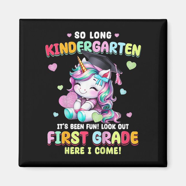 Aimant Unicorn si longue maternelle Graduation Dernier jo (Devant)