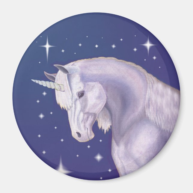 Aimant Unicorne bleu (Devant)