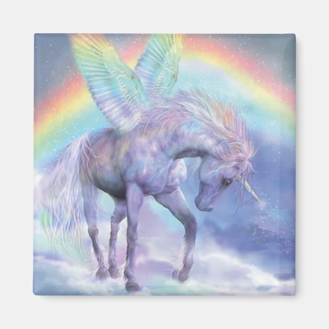 Aimant Unicorne De L'Arc En Ciel (Devant)