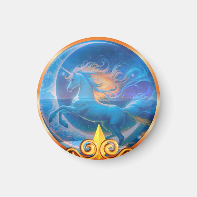 Aimant Unicorne glacée (Devant)