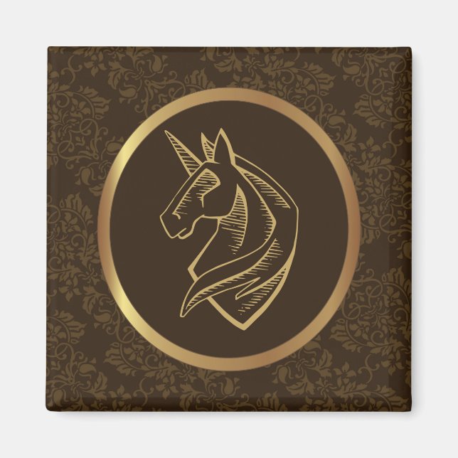 Aimant Unicorne vintage (Devant)