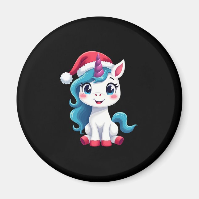 Aimant Unicorns Christmas_Santa Claus Unicorn Tank Top (1 (Devant)