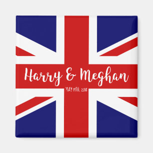 Aimant Union Jack personnalisée   Mariage royal