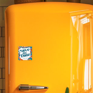 Aimant Unique Bold Boho Super Retro Bleu coloré Vave