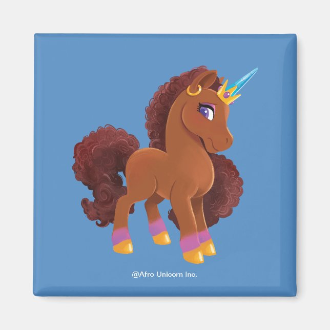 Aimant Unique la licorne debout Fière (Devant)