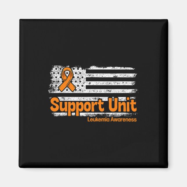 Aimant Unité de soutien pour la leucémie Drapeau Cancer d (Devant)