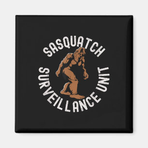 Aimant Unité de surveillance drôle de Bigfoot Sasquatch,