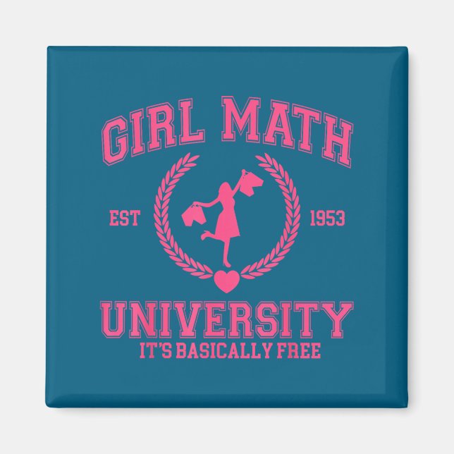Aimant Université Girl Math C'est Fondamentalement Citati (Devant)