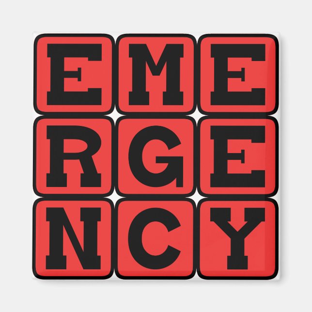 Aimant Urgence, chaque seconde compte (Devant)