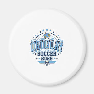 Aimant Uruguay Football 2026 Football Gras Pays Typograph