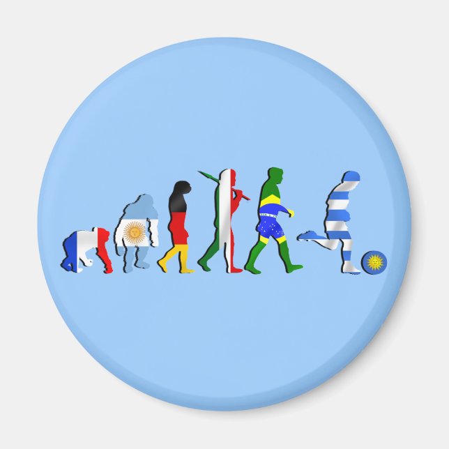 Aimant Uruguay football football Evolution cadeaux (Devant)