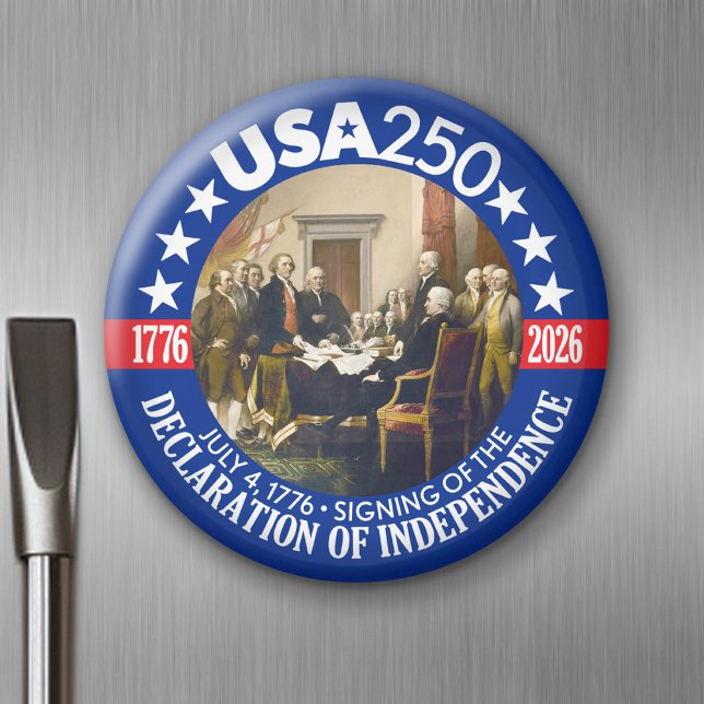 Aimant USA 250 - 1776-2026 - Déclaration d'indépendance (USA 250 - Celebrate America - American Revolution 250 Magnet)