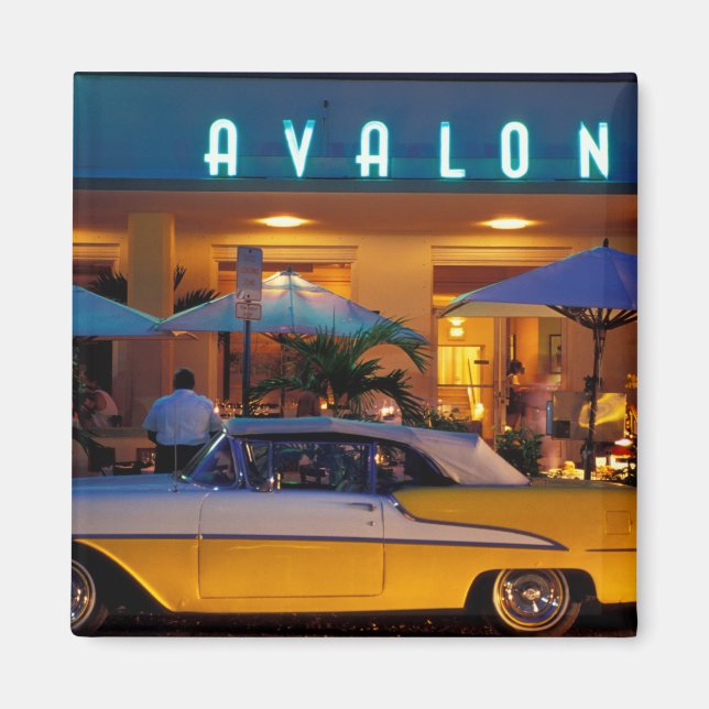 Aimant USA, FL, Miami, South Beach la nuit. (Devant)