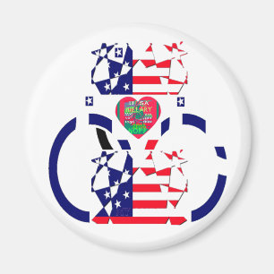 Aimant USA Hope Beau drapeau national Extraordinaire Desi