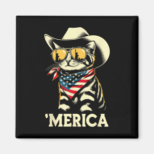 Aimant Usa merica Chat 4 juillet Hommes Femmes Enfants Fu