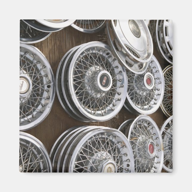 Aimant USA, Nouveau Mexique, Prewitt : Auto Hubcaps / Rt. (Devant)