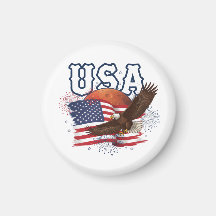 USA Patriotic Eagle with Mars Red Planet Design