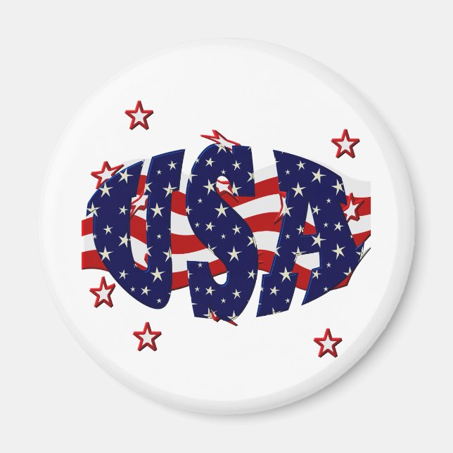 Aimant USA-patriotique (Devant)