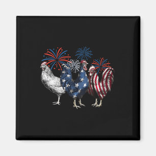 Aimant Usa Rouge Blanc Et Bleu Rétro 4 Juillet Américain 