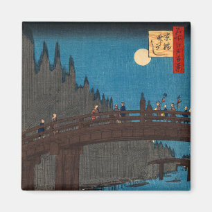 Aimant Utagawa Hiroshige - Kyoto Bridge by Moonlight