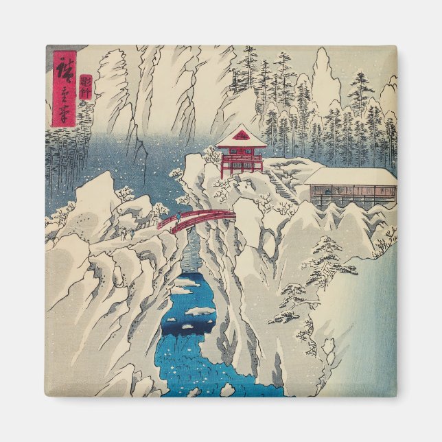 Aimant Utagawa Hiroshige - Neige sur le mont Haruna (Devant)