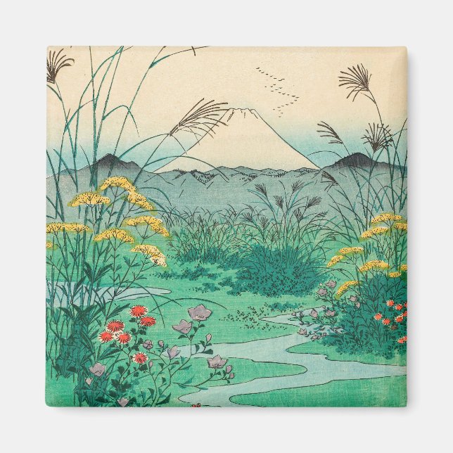 Aimant Utagawa Hiroshige - Plaine d'Otsuki dans la provin (Devant)