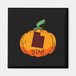 Aimant Utah Citrouille d'Etat américain Halloween Art Des