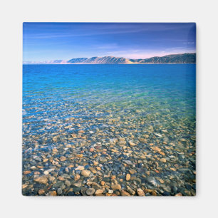 Aimant UTAH. ÉTATS-UNIS. L'eau claire du lac Bear révèle