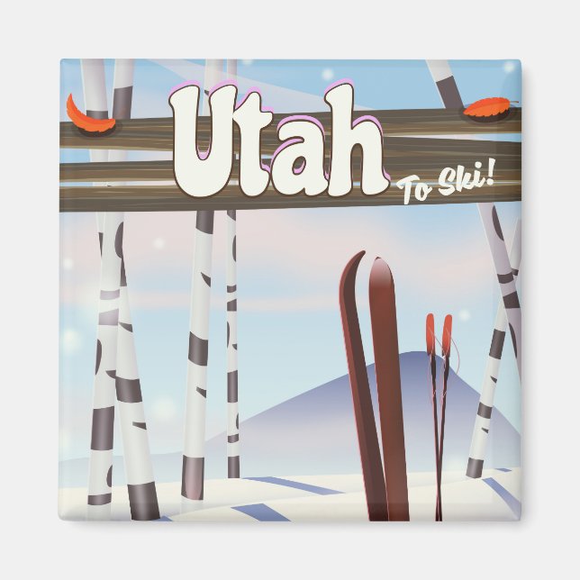 Aimant Utah pour skier ! (Devant)