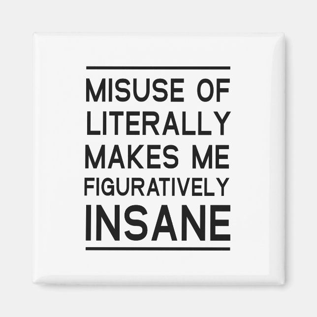 Aimant Utilisation abusive de la littérature (Devant)