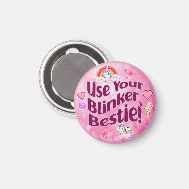 Aimant Utilise Ton Cavalier, Bestie ! BFF Best Friends He (Recto/Verso)
