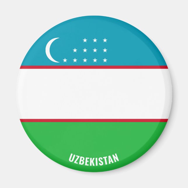 Aimant Uzbekistan Flag Charming Patriotic (Devant)