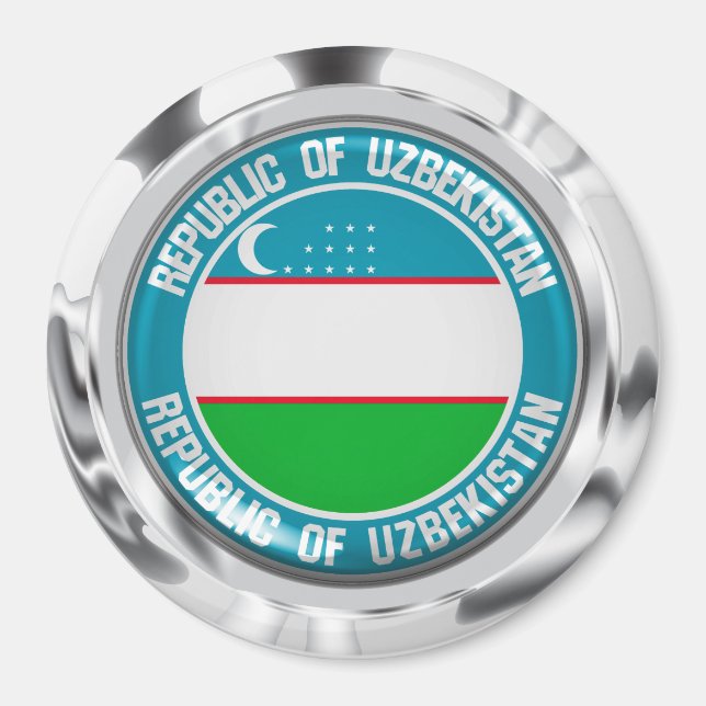 Aimant Uzbekistan Round Emblem (Devant)