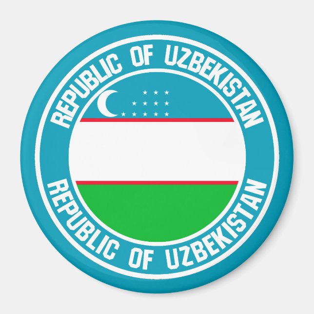 Aimant Uzbekistan Round Emblem (Devant)
