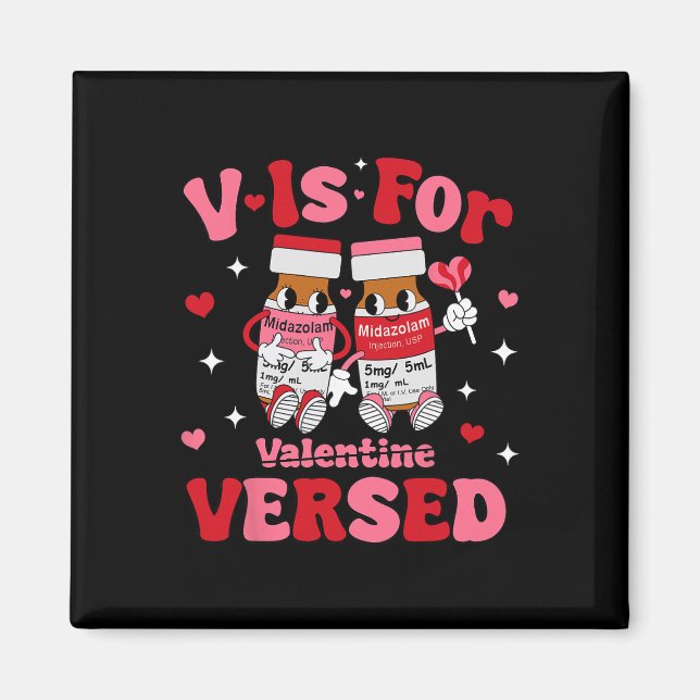 Aimant V Est Pour Infirmière Versée La Saint-Valentin Inf (Devant)